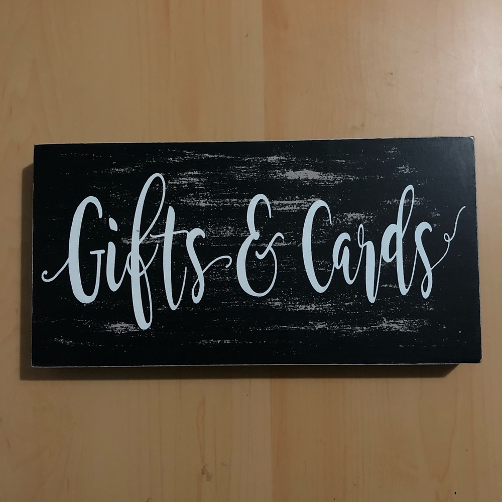 Gifts & Cards Wedding Decor Signage